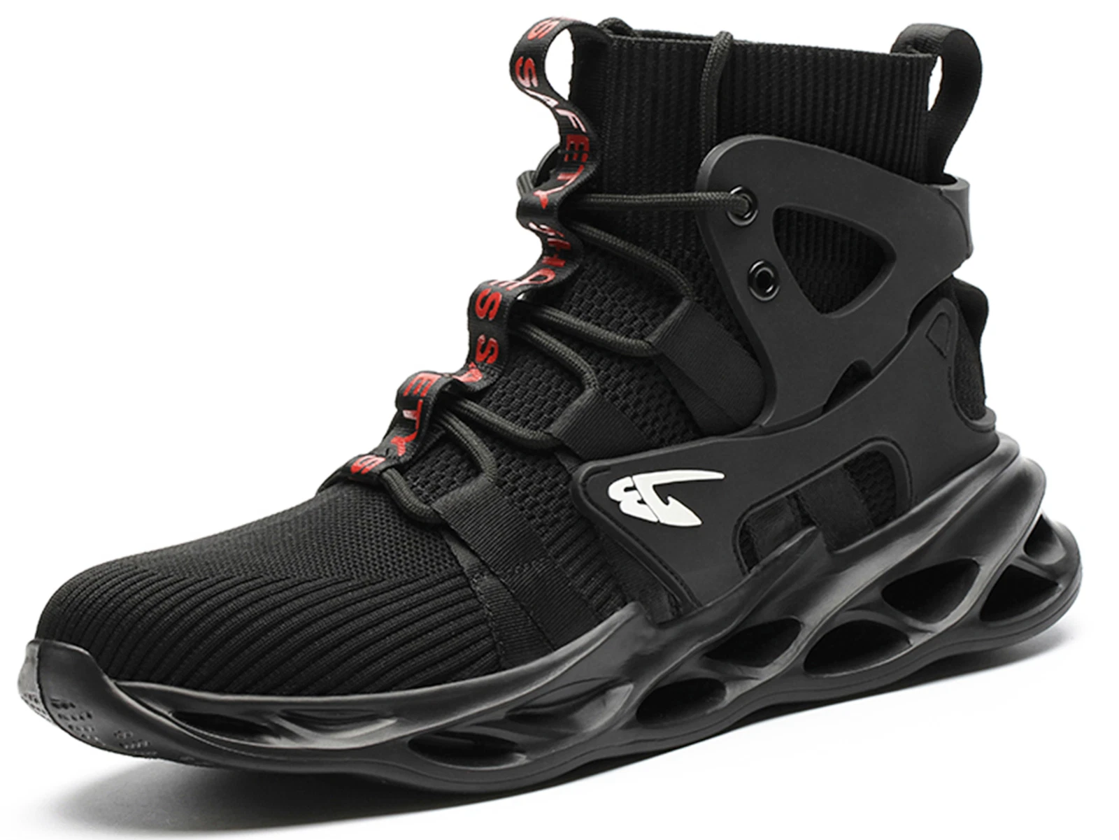 Men’s Steel Toe Work Boots Lightweight Safety Shoes Construction Work Sneakers
