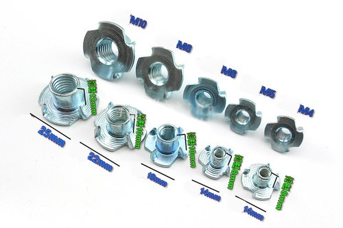 M4 M5 M6 M8 M10 Furniture Screws Bolts Four claws Nuts Plum blossom nail - Bild 2 von 4
