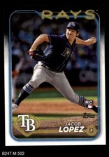 2024 Topps #502 Jacob Lopez Rays RC 8 - NM/MT