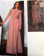  LOVELY VTG 1970s DRESS Sewing Pattern 10/32.5