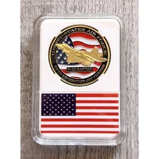 U S AIR FORCE F-22 RAPTOR Challenge Coin with case