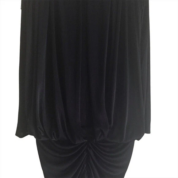 Vestido franzido vintage anos 80 ABBY KENT com lantejoulas - Imagem 4 de 4