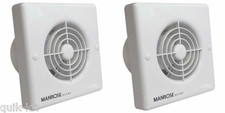 2 x Manrose QF100T "Quiet" Extractor Fans with Timer for 4"/100mm duct