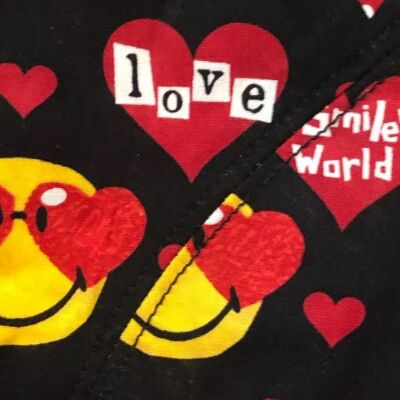 【smile happy】 NWT Code Happy Smiley Face Top Stretch Small S | eBay