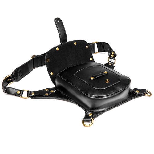 Punk Damen Gürteltasche Bauchtasche Hüfttasche Tasche Waist Belt Bag PU Radsport - Bild 9 von 16