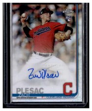 2019 Topps Chrome Update Autograph Refractor #CUAZP Zach Plesac Auto GUARDIANS