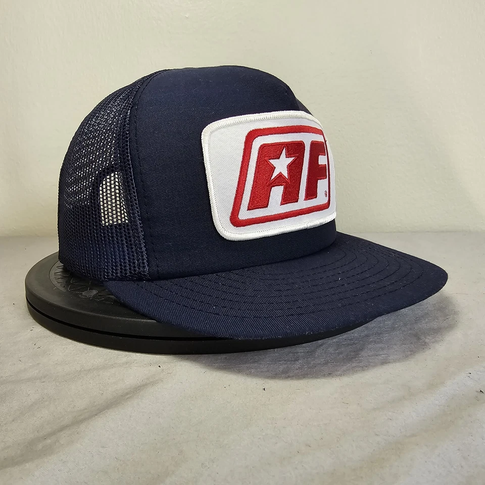 Sombrero Ajustable Vintage American Freightways AF Snapback Cintas Malla Azul Foto 3 de 4