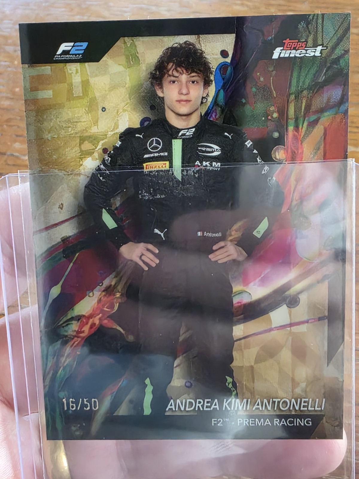 2024 Topps Finest Formula 1 F1 Andrea Kimi Antonelli #22 GOLD Refractor #16/50