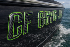 Carbon Fiber Green Boat Jet Ski Registration Numbers 3d Raised Waterproof 3