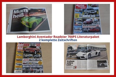Lamborghini Aventador Roadster 700PS Literaturpaket - 2 komplette Zeitschriften