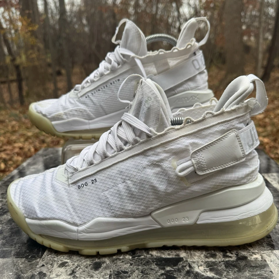 Jordan Proto Max 720 Zapatos Para Hombre 10 Platino Puro Blanco Atlético Gimnasio Tenis Foto 2 de 4