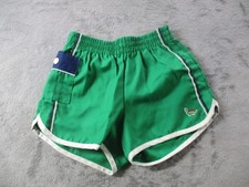 Vintage Donmoor Swim Shorts Size 14 Green Dinosaur Embroidered Made USA 80s
