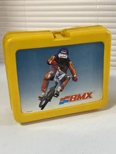 RARE VINTAGE FOUR STAR BMX LUNCHBOX YELLOW PLASTIC MONGOOSE REDLINE GT HARO WOW