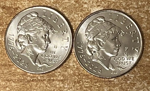1776-2026 Semiquincentennial Emerging Liberty Dimes P&D  UNC.  (set of 2 )