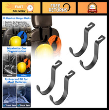 Heavy-Duty Hard Hat Holder for Truck Seat   4-Pack Headrest Hooks  Gear Organiz