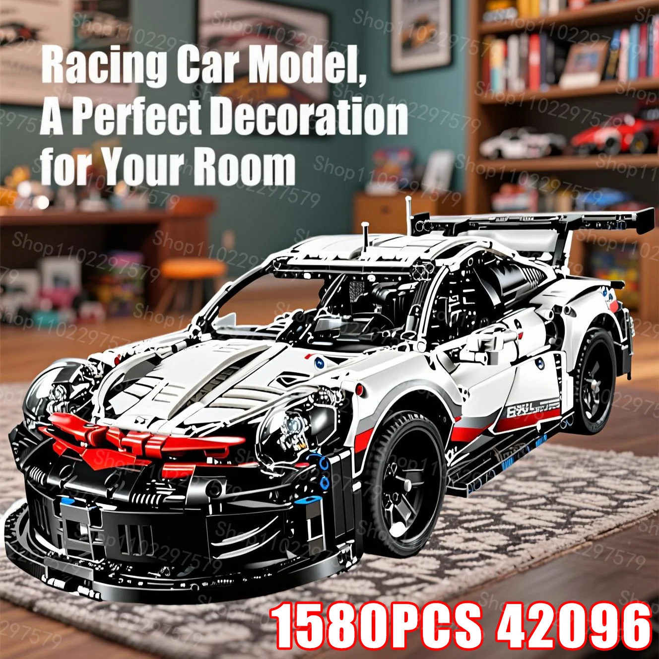 Voiture de course 42096 modèle réduit, ensemble de construction technique 1580 pièces