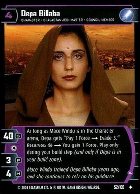 Star Wars TCG WOTC Jedi Guardians Depa Billaba (A) FOIL 52/105