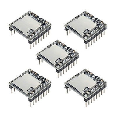 5PCS DFPlayer Mini Mp3 Player Board Module Voice Decode Board Support TF Micr...