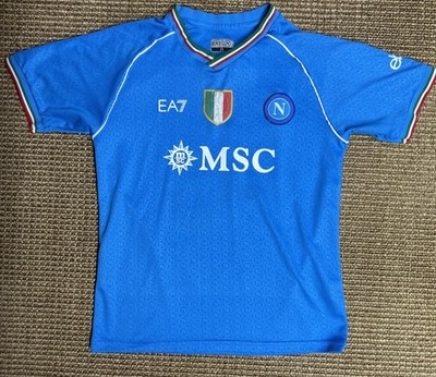 ウェア EA7 Napoli 2022-23 Scudetto Jersey Napoli SSC EA7 2022-23 Football Jersey Sz Y 28 Serie A Soccer eBay