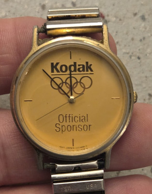 VTG Kodak Official Sponsor Olympics Men s Watch Wristwatch early 90s Untested