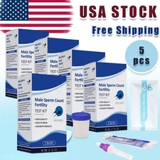 5 Packs-Fertility Test for Male Home Sperm Test Kit for Men Sperm Count/Quality