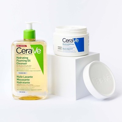 2 Stück Feuchtigkeitscreme, Gesicht & Körper 454 g + Hydrating Foaming Oil Cleanser 473 ml