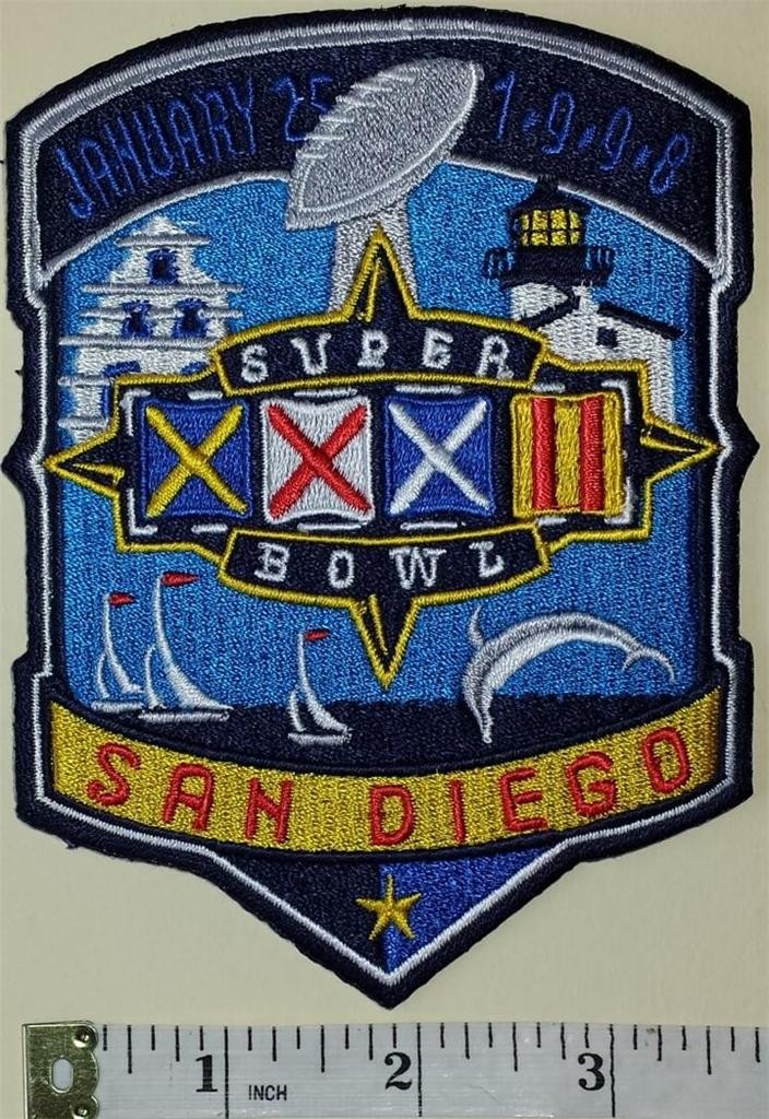SUPER BOWL 32 XXXII GREEN BAY PACKERS vs DENVER BRONCOS NFL FOOTBALL PATCH