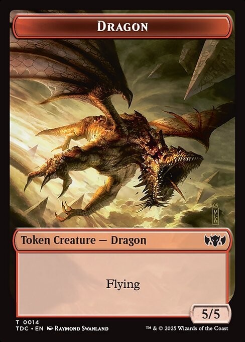 Dragon Copy 0014-0001 Double Sided Token TDC MTG NM