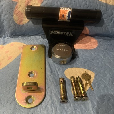 GARAGE DEFENDER MASTER TÜRSCHLOSS MOTORRAD SICHERHEIT STOP BAR SCHWARZ