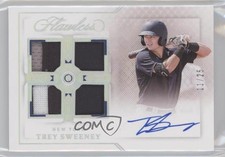 2022 Panini Flawless Signatures 11/25 Trey Sweeney #QPA-TS Quad Patch Auto 0hw6