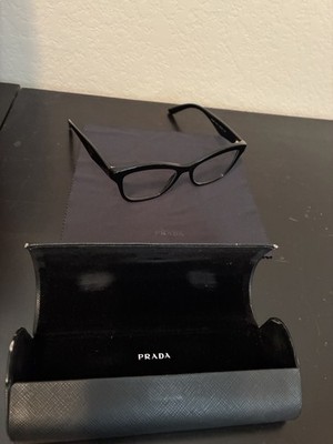 PRADA VPR 20R Women s Black Cat Eye Full Rim Plastic Eyeglasses 54-17-140