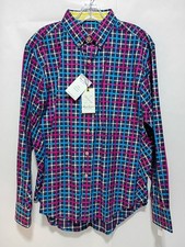 Robert Graham Checked X Collection Lg Tailored Fit Shirt Cotton Stretch