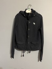 ABERCROMBIE  FITCH Sherpa Lined Full Zip Hoodie Youth Teen Size Large Dark Blue