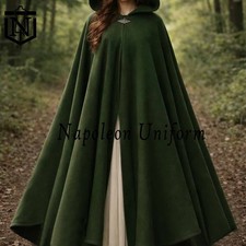 Medieval Hooded Cloak , Gothic Cosplay Cape, Handmade Historical Cosplay Cape,