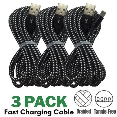 3 Pack Fast Charger Cable Heavy Duty For iPhone 14 13 12 11 XR 8 7 Charging Cord