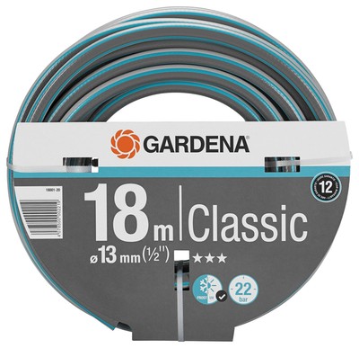 GARDENA Classic Hose, 13 mm (1/2 Inch), 18 m: Universal garden hose of robust cr