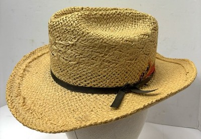 Vintage Tru-West Rockmount Ranch Wear Men's Sz 7 1/4 Straw Cowboy