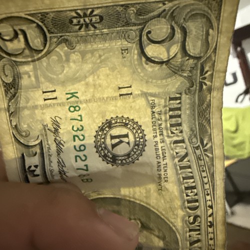 Rare 5 Dollar Bill 1995 - Picture 3 of 3