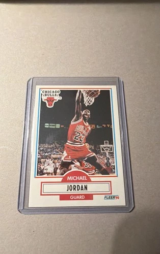 1990-91 Fleer - Michael Jordan #26 Black Line Above Biographical Information