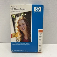 HP Premium Inkjet Photo Paper 4" x 6" Glossy 100 Sheets Q1990A Sealed Box New
