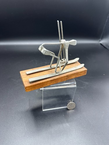 MCM MID CENTURY MODERN HORSE NAIL BRUTALIST FOLK ART SKIER SKIING FIGURE SPAIN!! - Picture 2 of 12