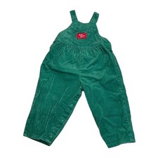 Vintage Baby B'gosh OshKosh Hunter Green Corduroy Overalls 90s Made In USA 18M