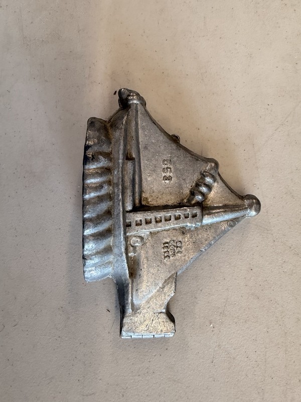Antique Pewter Sailboat Ice Cream or Chocolate Mold 1899 Yacht Columbia