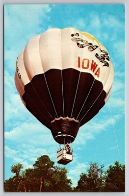 Hot Air Balloon Iowa Fort Dodge Advertising Flights Vintage Postcard