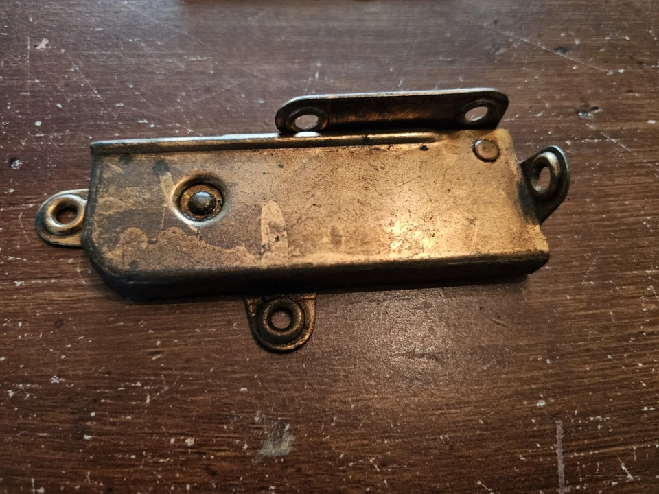 Juego de bisagras elevadoras de tapa de pecho vintage bisagras elevadoras de tapa oculta acero latón color Foto 3 de 4