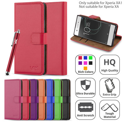 Für Sony Xperia XA1 Hülle Luxus Flip Leder Ständer Experia Wallet Handy Cover