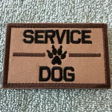 SERVICE DOG K9 2x3 Embroidered Morale Patch Hook Backing Brand New