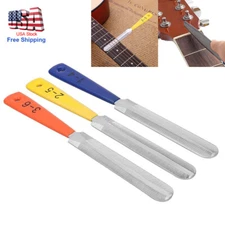 3 Pcs Guitar Nut Files Double Edge Nut Slotting Files Fret Crowning Repair Tool+
