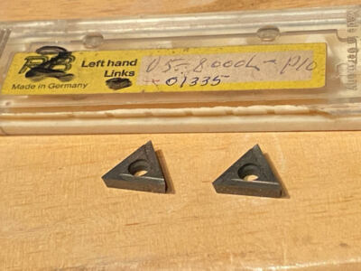 RB LEFT HAND LINKS, 05-8000L-P10 01335 CARBIDE INSERTS, NEW, 2 INSERTS IN LOT