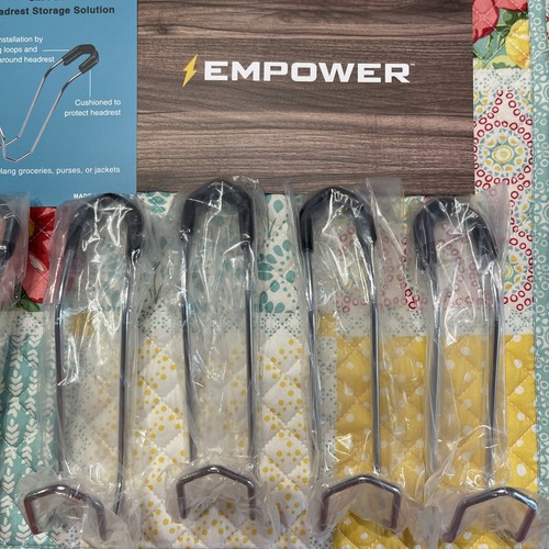 Empower Car Storage Hooks 6 Pack Headrest Bag/jacket Hanger Hook Set of 6 - Foto 2 di 4